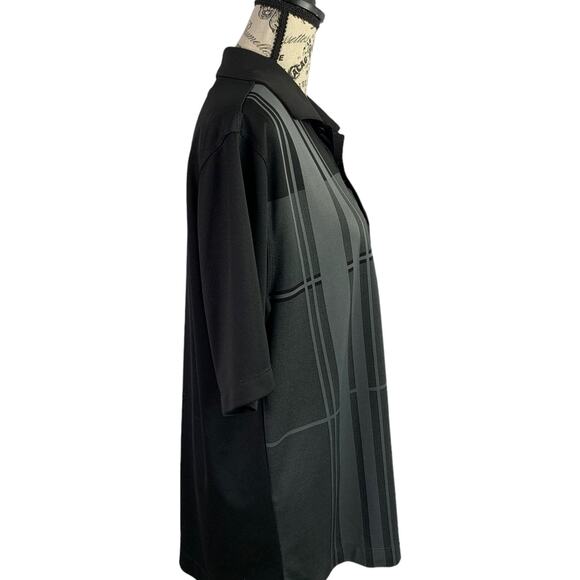 Nike Golf Men's Medium Polo Shirt DRI-FIT Polyester 3 Button Closure Black Gray - Picture 5 of 9